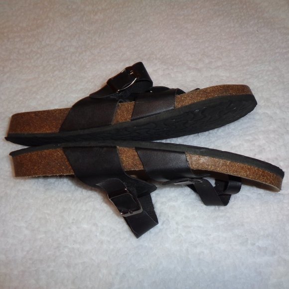 Arizona Fairhaven Womens Adjustable Strap Footbed Sandals Size 8 M Black - Picture 10 of 10